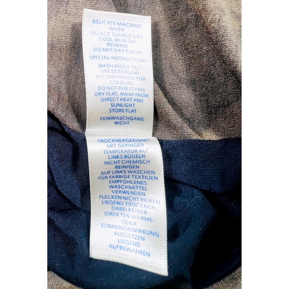 Boden Jersey Wrap Dress Blue Gray Baroque Print Long Sleeve Plus Size 16R - Picture 7 of 11